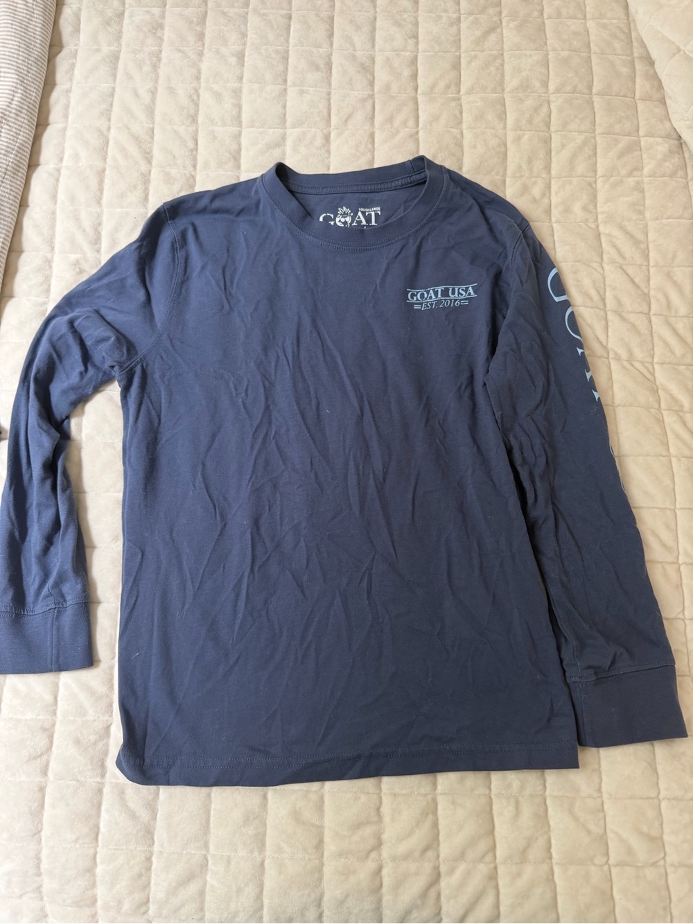 Boys GOAT USA Navy Long-Sleeve T-Shirt